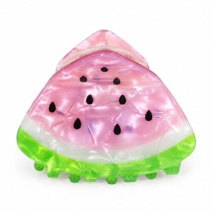 Mollette per Capelli Frutta Limone 6.5cm Anguria Rosa