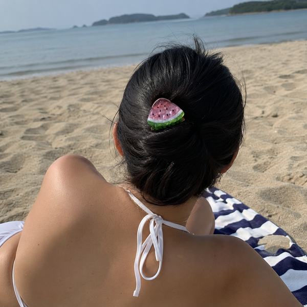 Mollette per Capelli Frutta Limone 6.5cm Anguria Rosa